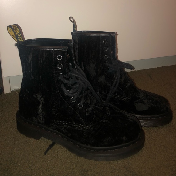 velvet doc martens womens